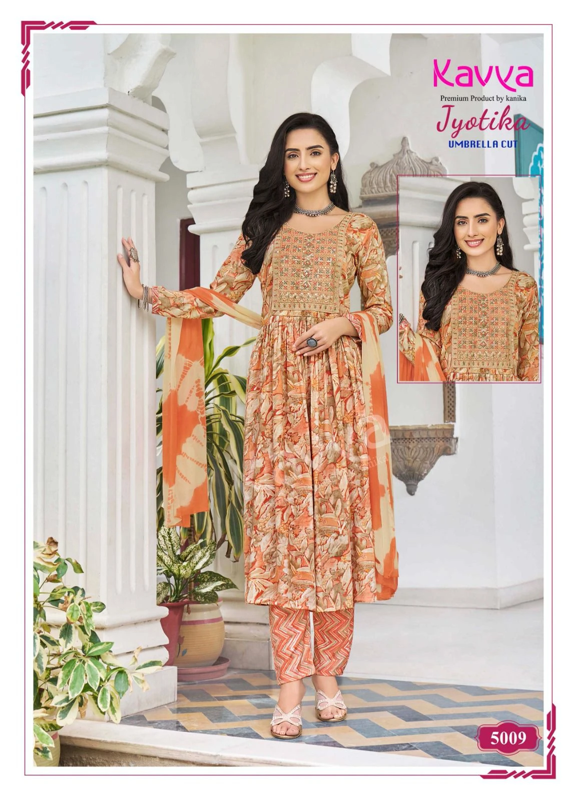 Kavya Jyotika Vol 5 Capsule Foil Print Wholesale Readymade Salwar Suit Catalog — Wholesale Readymade Suit, Kavya wholesale from Surat - Gallery Image 8